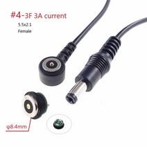 1세트 8.5MM 직경 마그네틱 포고 핀 커넥터 남성 여성 극 방수 IPX7 Pogopin 보드 와이어 전원 충전 3A, DC5.5x2.1 F-PCB