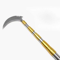 수초 제거기 수중잡초 연못 낚시 텔레스토픽 낫 장대, 1.5m 실버 모델 후크 + 낫(1개)