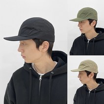 남자 여름 방수 나일론 캠프캡, 카키