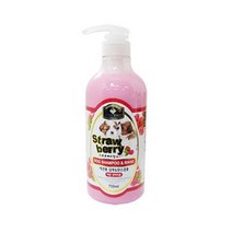 목욕 스트로베리 샴푸린스 퍼피 750ml 시츄 약용샴푸 사모예드 시바이누 풍산개 골든리트리버 몰티즈 애견