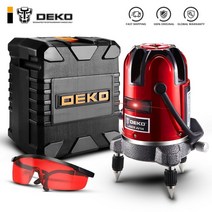 다기능레이저수평기 광파기 deko ll5758 레드 시리즈 셀프 링 5 라인 6 포인트 수평 수직 360도 조정 높은 가시성, 1개