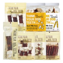 더주스 thinkyourdogteeth 딩고 오리 우유껌 강아지껌, 오리우유껌50p(스틱)