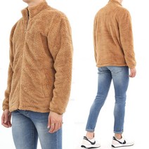 남자 보아털 후리스 자켓 겨울 기본 뽀글이 아우터 플리스 커플 집업 캠핑 작업 점퍼