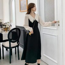 YAPOGI 2023년 봄 패션 롱 니트 원피스