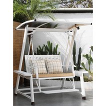 야외 흔들 의자 테라스 안뜰 알루미늄 합금 교수형 바구니 등나무 레저 빌라, 신 브론즈 더블 스윙