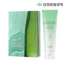 김정문알로에 큐어 알로에 폼 클렌져120ml+시즌4 마스크팩10매, 단품, 120ml