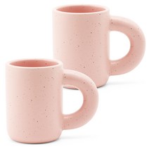 1+1 뭉툭 머그컵 2p세트, 핑크 2P