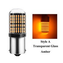 LED 전구 1156 144smd 오류 없음 자동차 방향 지시등 브레이크 램프 CanBus S25 7440 BA15S P21w T20 3014, Style A Amber_1156 BAU15S