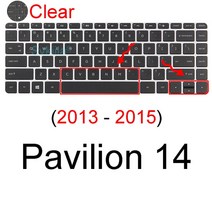 HP Pavilion 14 X360 14t Touch 14t-dv 14t-dw 14t-dy 14-BA 14-BF 용 키보드 커버-AB 실리콘 보호 스킨 케이스 액세서리, [13] Clear 2013-2015
