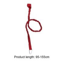 보트 노 낚시배 안전 후크가있는 탄성 카약 패들 가죽 끈 코일 끈 코드, 빨간색
