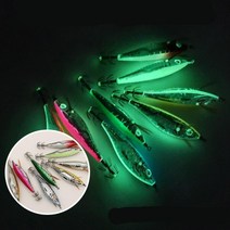 홀로그램 축광바디 두족류 쭈꾸미 낚시에기 에깅 웜, 옐로우 SDK7B41