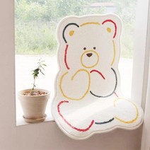 신생아 아기 워셔블 극세사 단모 곰돌이 러그 서재 캠핑용 자취방 캠핑러그 아이방 쇼파러그 침실러그 원룸