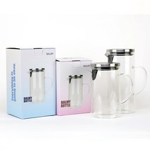 바미 물병 유리병 2종택1 세척편한 카페물병 b0918, 1000ml