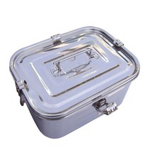 키친플라워 스텐 사각 김치통 (중) 밀폐 보관 용기