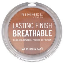RIMMEL LONDON 오래 지속되는 통기성 피니싱 파우더 001 아이보리 7.9g, Deep