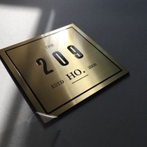 에프터텐이어 [주문제작] 현관문패 대문문패 12x12 cm, brass(황동/무광후코팅)