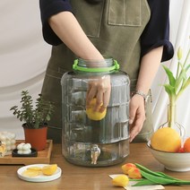 유리 수도꼭지 효소병 과실주 담금주병 5L-15L, 디스펜서효소병5L