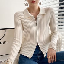 여성 투웨이 니트 집업 가디건 6C184