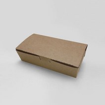 종이도시락 김밥 튀김 사이드 포장 일회용도시락 크라프트 [100ea], 100개입×1개