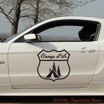 Camp Life Hunter 자동차 스티커 하이킹 데칼 연료 탱크 커버 도어 창문 트렁크 오토바이 헬멧 VW Golf Pol, 03 금_01 58x57cm