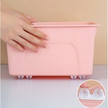 주방 보관 수납 바퀴달린 리빙박스 보관함, 블랙, 1개