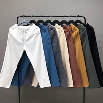 맨스토리 남자 빅사이즈 골덴 세미와이드 밴딩팬츠