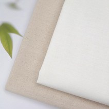 모모의공방/ 자수용 고급 무명원단 - 백아이보리 내츄럴베이지/ 야생화자수 프랑스자수, 내츄럴베이지