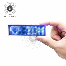 led 명찰 블루투스 이름 배지 지원 다국어 다중 프로그램 작은 디스플레이 텍스트 숫자, 파란색