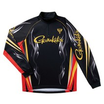 봄 일본 시마노 shimano 가마가츠 Gamakatsu 낚시 자외선 차단제 의류 긴팔 흡한속건, 3XL블랙과빨강