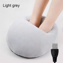 발난로 사무실 접이식 전기 발히터 발난로 온열기 온풍기 풋워머 파티션 usb dmwd 발 온열 장치 가열 패드 슬리퍼 신발 의자 부드러운 따뜻한 쿠션 겨울 발 다리 온도 조절기, 밝은 회색