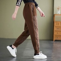 여성 패딩바지 퀼팅 누빔 면 배기 바지 팬츠