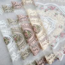 프렌치 고급 레이스 뜨왈트윈 로맨틱 러너 73cm, 핑크