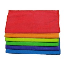 행주몰 가벼운 컬러 극세사 30X40 경편 무지개 요술행주, 1set 6매