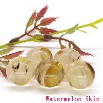 도매 20mm 스톤 비즈 천연 보석 레이키 힐링 라운드 볼 크리스탈 DIY 목걸이 팔찌 쥬얼리 세공 액세서리, 20pc, Watermelon Skin