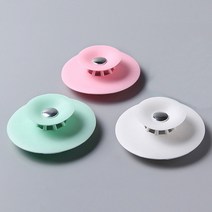 화장실 지루 뚜껑 방취 기 부엌 싱크대 수조 하수구 펌프 식 손 세정대 덮개, 누르기 지루 3개입 핑크 화이트 그린