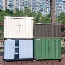야외 보관함 다목적 수납 농막 정리함 데크 박스 창고, 높이 100cm 그린