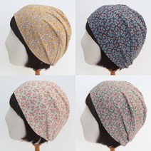 면니트 플라워 수면두건