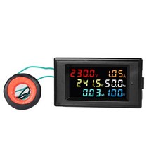 전기판넬전기세 ac power lcd 디지털 전압 전류 전력 전압계 전류계 kwh 패널 미터 전기 에너지 소비 모니터 100a 220v 380v, 1에서 6, 교류 300v-450v