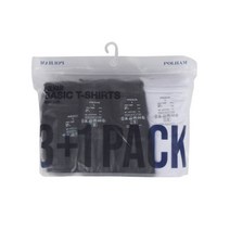 폴햄 남여 공용 사계절로 입는 촉감 좋은 기본 3+1팩(4장) 3PACK 3팩 4팩 이너 면 반팔 티셔츠 (블랙3 화이트1 BBB)