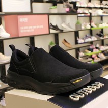 스케쳐스 고워크 아치핏 아웃도어 남성 슬립온 워킹화 족저근막염 아치무너짐방지 충격흡수 오래신어도편한신발 방한화 미끄럼방지 #블랙