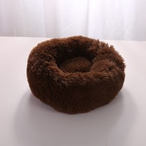 소파슈퍼 소프트 개 침대 플러시 고양이 매트 대형견 래브라도 하우스 라운드 쿠션 애완 동물 제품 액세서, 02 Coffee_01 40CM