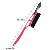눈치우는도구 차량 눈삽 자동차 앞 유리용 눈 삽 인체 공학적 얼음 서리 제거 도구 suv 트럭 자동차용 핸들, Red