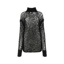 22FW ANN DEMEULEMEESTER 블랙 울 블렌드 스웨터 2202WKN52FA209099 099