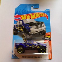 핫휠 자동차 미니카 다이캐스트2020-151 Hot Wheels car 1/64 19 쉐비 실버라도 트레일 보스 LT 컬렉션 메, 03 2019-83 blue
