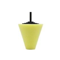 우레탄 압축 고탄성 마블 스펀지 타이어 연마 스폰지 버니싱 볼 연마 콘 세트 자동차 허브 버핑 스폰지 연마 키트, 노란색