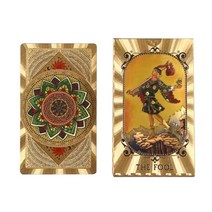 골든 타로 카드 데크 내마모성 점술 액세서리 3 백 그래픽 소품 명절 선물, [03] Colorful Flower