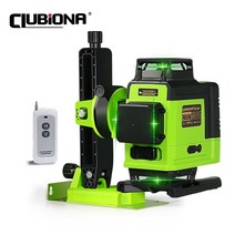 그린 레이저 레벨기 전자식 Clubiona 4d 16 라인 전문 독일어 코어 바닥 천장 원격 제어 녹색, ie16
