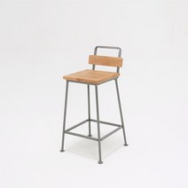 등받이형 카페 감성 홈바 원목 철제 의자 (4색) 모던 식탁 체어 아일랜드 엔틱 바텐더, 블랙