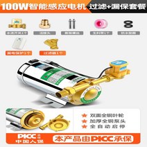 증압 가압 펌프 가정용 아파트 자동 무소음 온수기 가압펌프 220V 배관 수도 펌프, 100W 전자동 필터링
