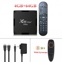 듀얼 와이파이 BT HDR 울트라 TV 박스 안드로이드 11 암로직 S905X4 쿼드 코어 4GB 64GB AV1 8K 미디어 플레이어 셋톱 박스 X96 MAX Plus 2GB 1, 12.Eu 플러그  4G 64G G10S